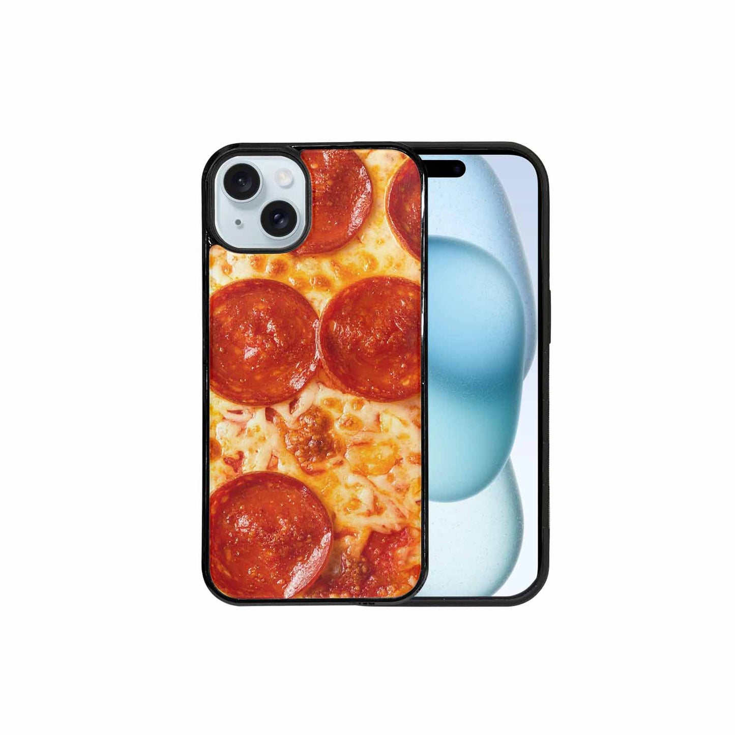 iPhone 15 Plus Case — Pepperoni Pizza Print Custom, Custom Art Phone Cover