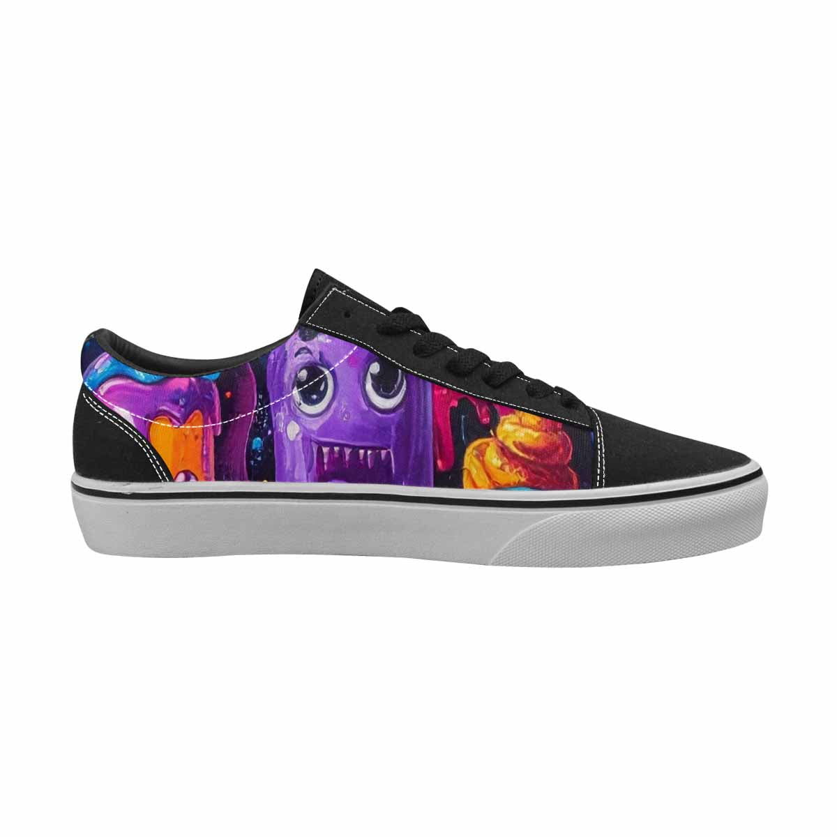 WOMEN'S Ice Cream Monsters  Lace-Up Canvas Dark Academia Custom Sneakers