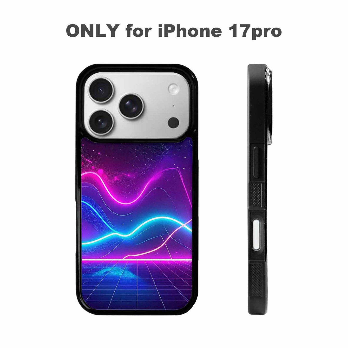 iPhone 17 Pro Case — Neon Cartoon Art Pattern Retro Vintage, Original Design Phone Case