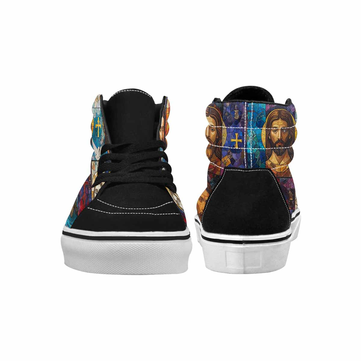 MEN'S Jesus Face Small High Top Canvas Dreamcore Custom Sneakers