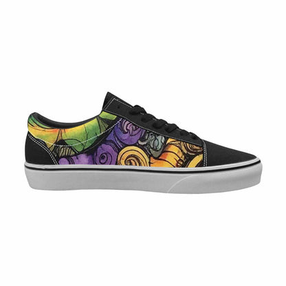 WOMEN'S Tie Lace-Up Canvas Melting Art Custom Sneakers