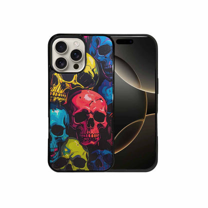 iPhone 16 Pro Max Case — 1000s Of Skulls Digital Camo Drip, Unique Phone Case Design