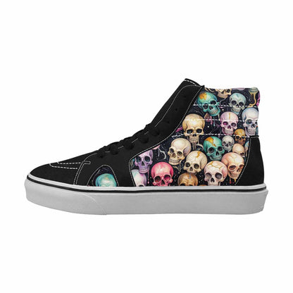 MEN'S Skulls  Marble Skulls High Top Canvas Vivid Custom Sneakers