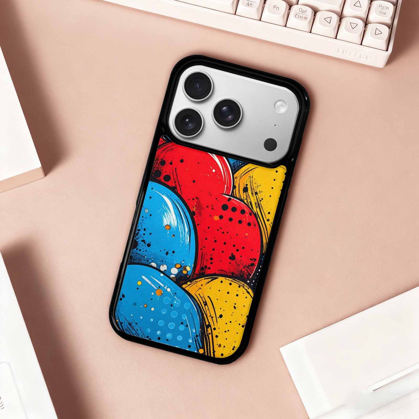 iPhone 17 Pro Case — Small Comic Book Halftone Dot Original, Custom Print Case Cover
