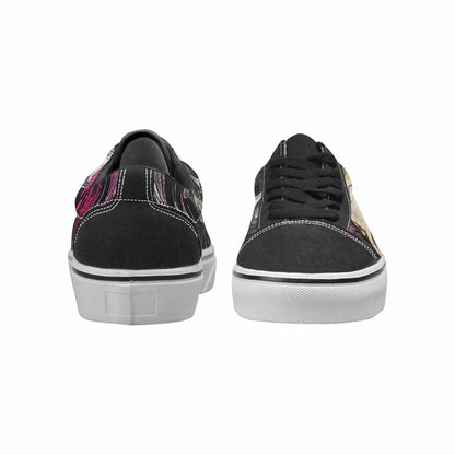 WOMEN'S Rainbow From Skull S Lace-Up Canvas Neon Fantasy Custom Shoes