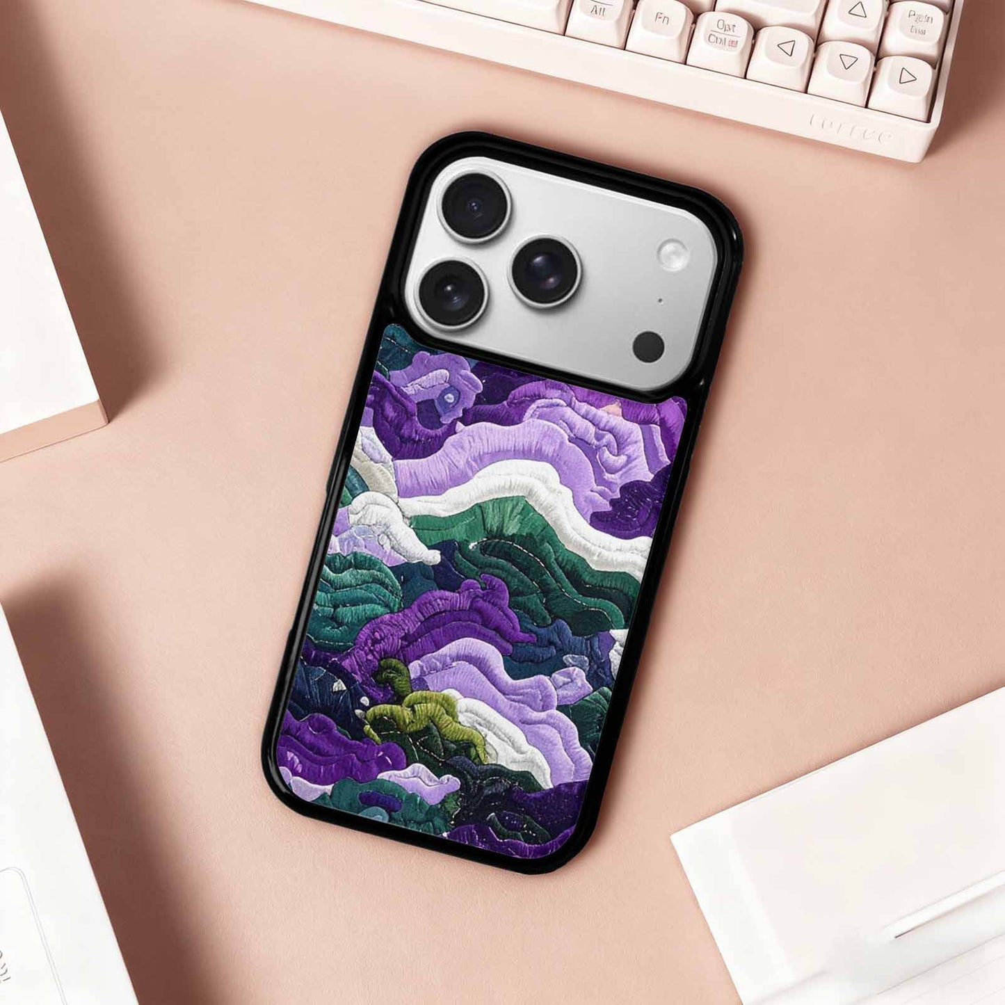 iPhone 17 Pro Case — Vivid Camo Genderqueer Pride Camo, Custom Art Phone Cover
