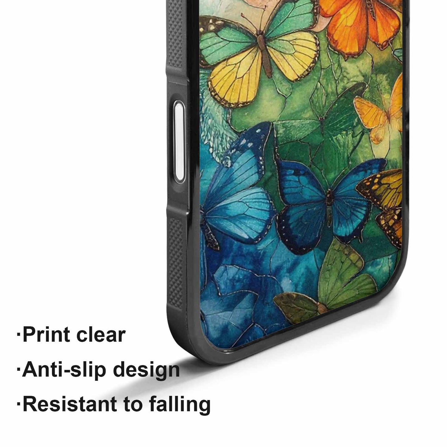 iPhone 17 Case — Vivid Butterflies Peacock Original Art, Unique Phone Case Design