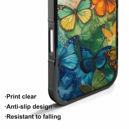 iPhone 17 Case — Vivid Butterflies Peacock Original Art, Unique Phone Case Design