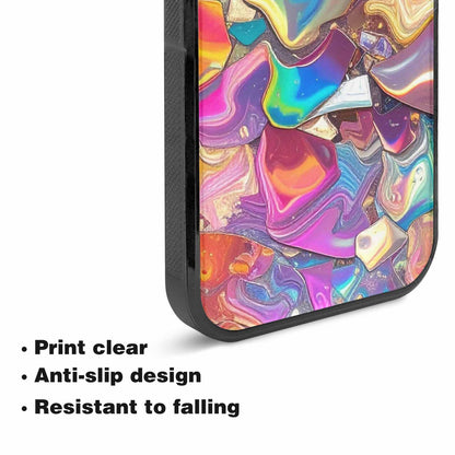 iPhone 15 Plus Case — Holographic Iridescent Shimmer Pattern Hundreds Of, Custom Designed Case Cover