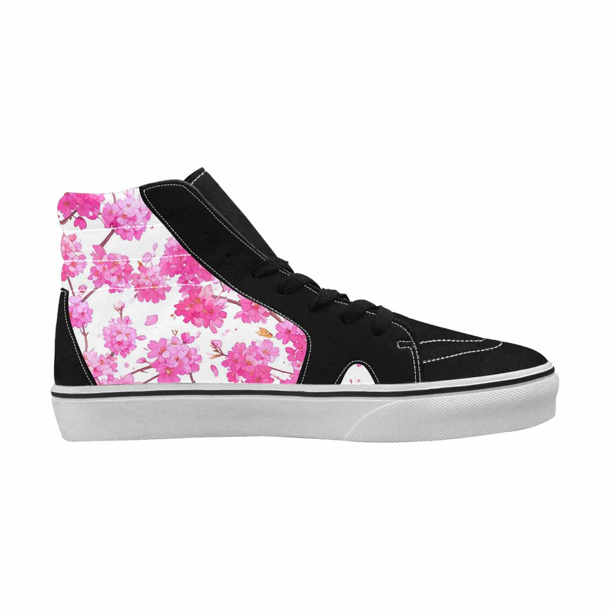 MEN'S Cherry Blossom Branch Cherry High Top Canvas Cottagecore Custom Sneakers