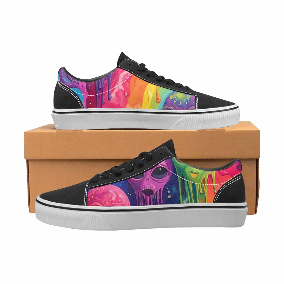 WOMEN'S Aliens  Tie Dye Lace-Up Canvas Vivid Sneakers