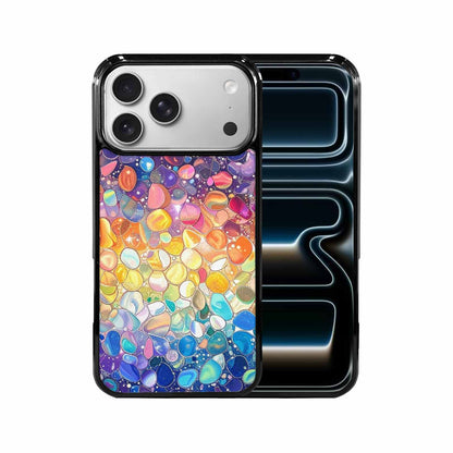 iPhone 17 Pro Max Case — Holographic Iridescent Shimmer Pattern Original Art, Customized Protective Case