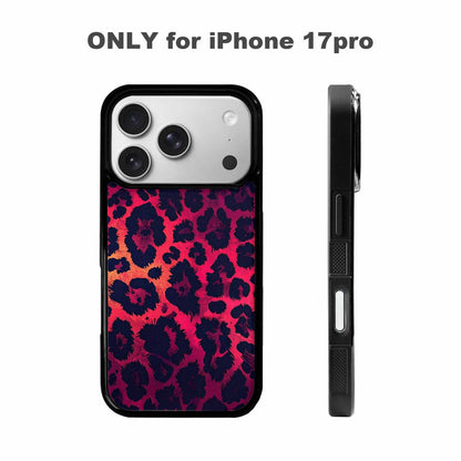 iPhone 17 Pro Case — Leopard Print Dark Seamless Pattern Animal, Unique Phone Case Design