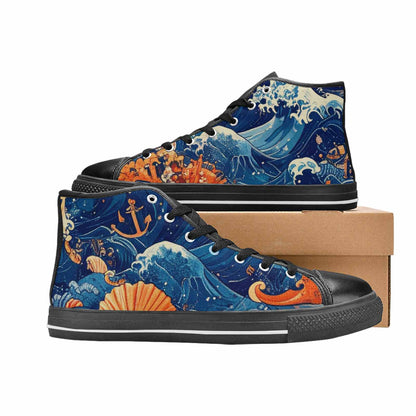 MEN'S Ocean Wave High Top Canvas Vivid Shoes