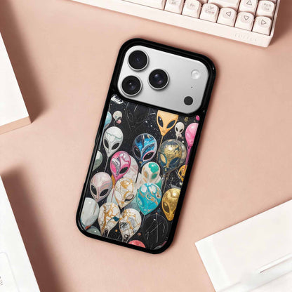 iPhone 17 Pro Case — Aliens Marblealiens Pattern Ssz Alien Scifi, Custom Phone Case