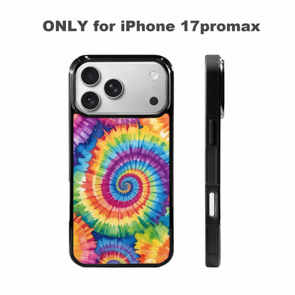 iPhone 17 Pro Max Case — Tie Dye Spiral Rainbow Tie Dye, Custom Made Phone Cover