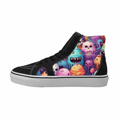 MEN'S Ice Cream Monsters  High Top Canvas Melting Art Sneakers