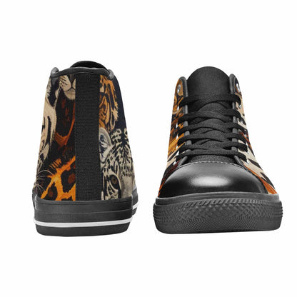 WOMEN'S Animal Print High Top Canvas Y2K Sneakers