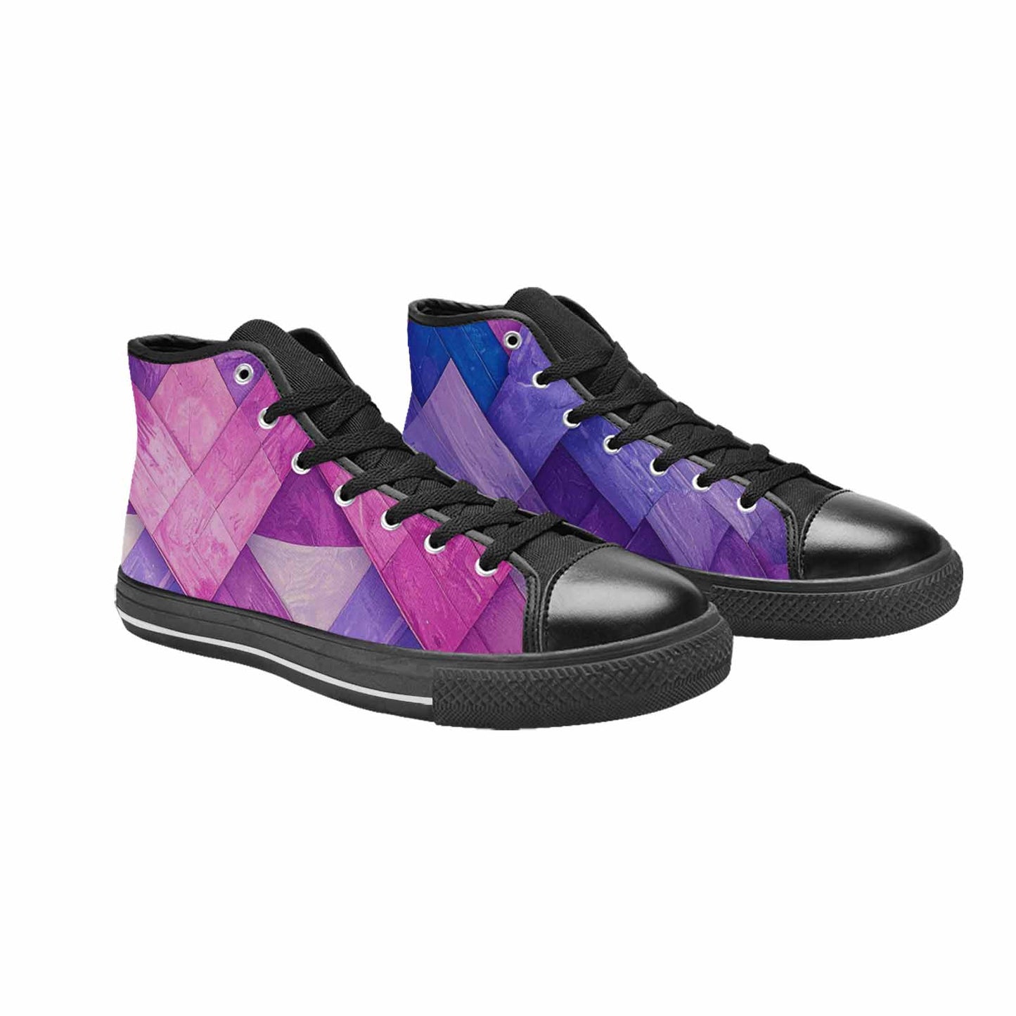 MEN'S Bisexual Flag Color High Top Canvas Dreamcore Shoes