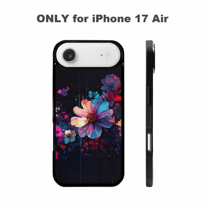 iPhone 17 Air Case — Shadowy Glitch Floral Pattern Hundreds Floral, Custom Print Case Cover