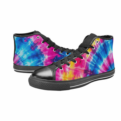 WOMEN'S Tie Dye Acid Wash Color High Top Canvas Grunge Sneakers