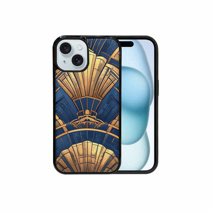 iPhone 15 Case — Art Deco Illustration Pattern, Custom Art Phone Cover