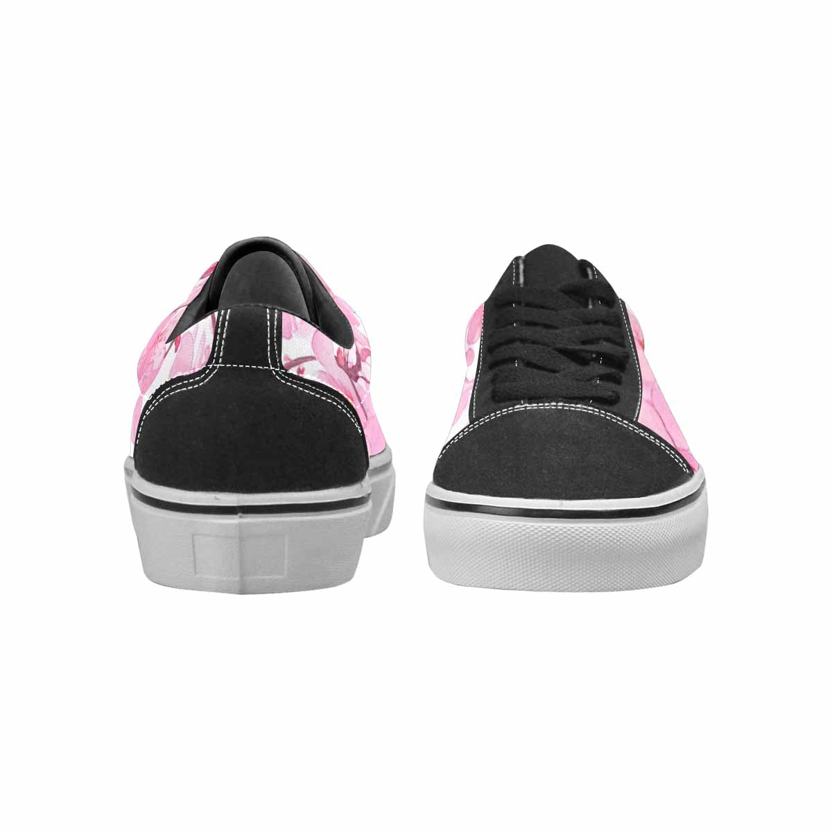 WOMEN'S Cherry Blossom Branch Cherry Lace-Up Canvas Wallpaper Art Custom Sneakers