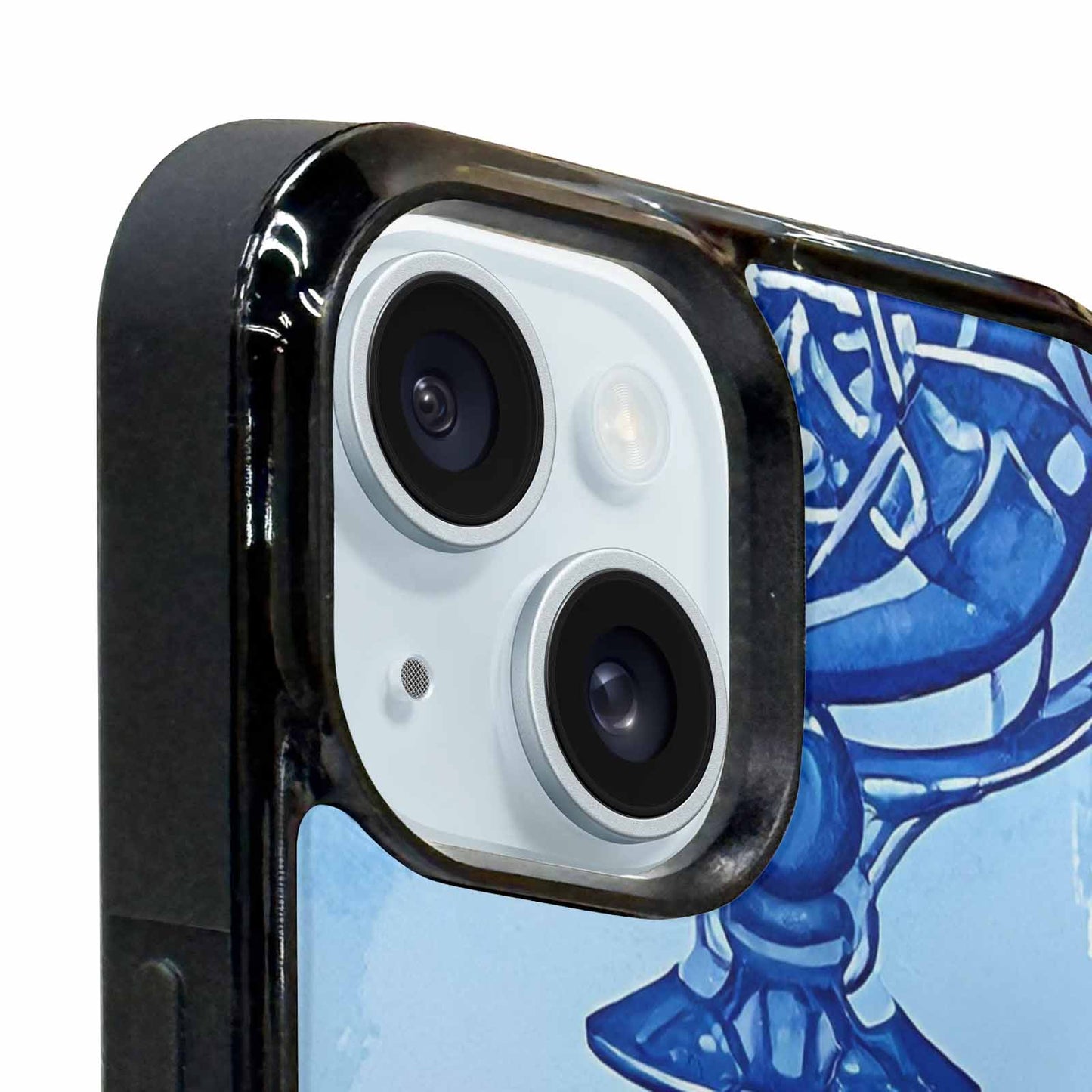 iPhone 15 Plus Case — Hanukkah Menorah Pattern Seamless Repeat Jewish, Original Design Phone Case
