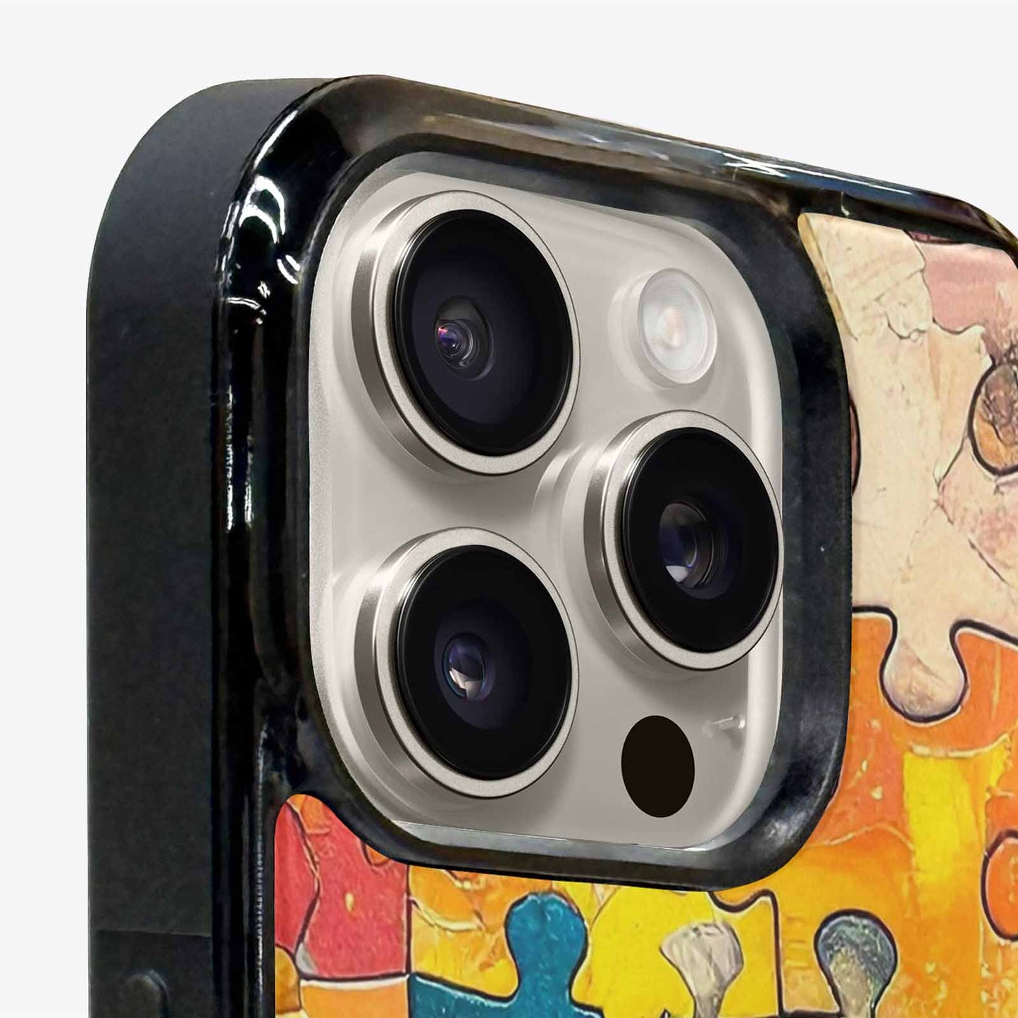 iPhone 15 Pro Max Case — Autism Puzzle Pieces Puzzle Piece Pattern, Custom Printed Phone Case