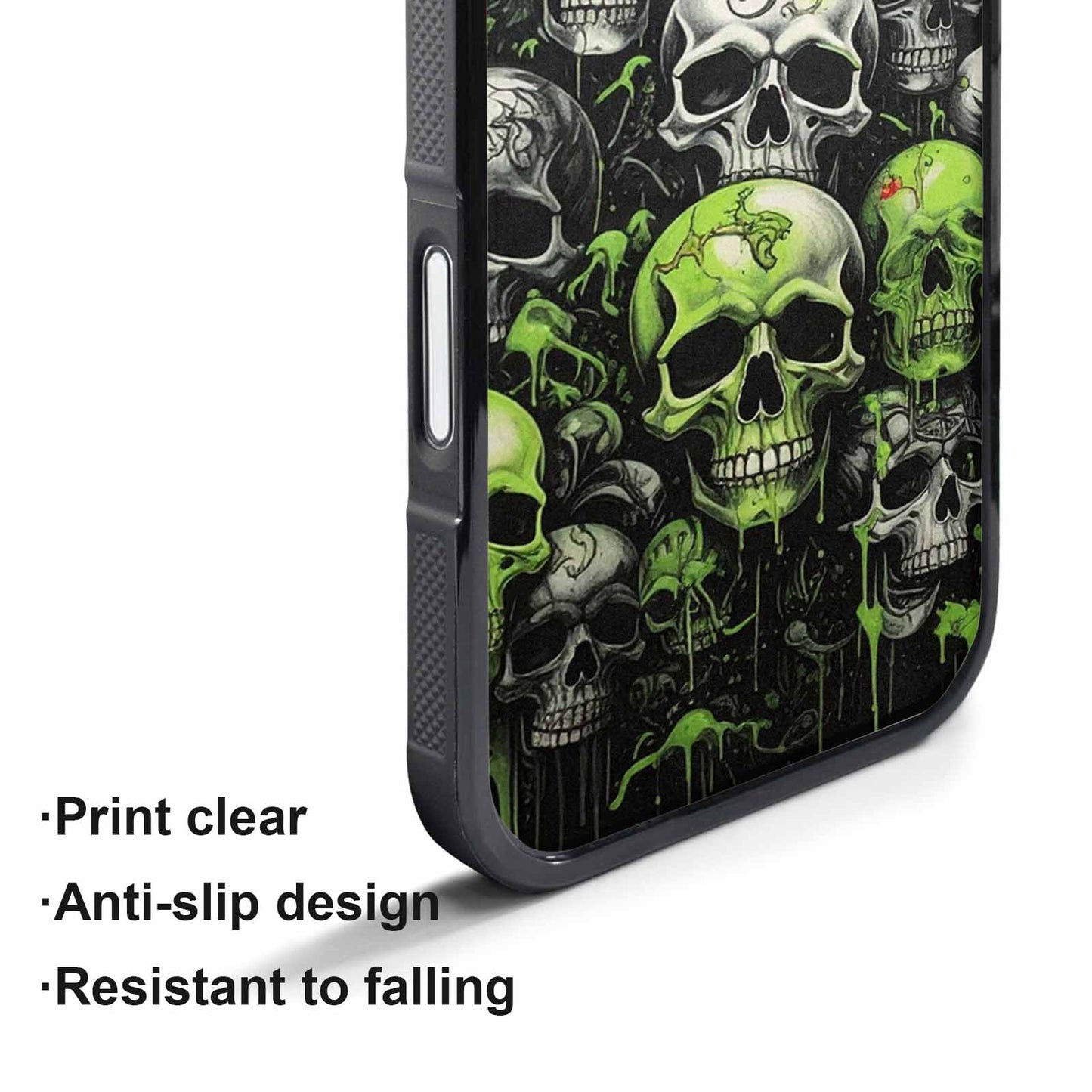 iPhone 17 Air Case — Skulls General Black Green Ink Gothic, Custom Print Case Cover
