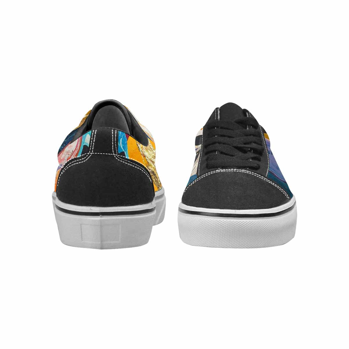 WOMEN'S Aliens  Marble Aliens Lace-Up Canvas Neon Fantasy Custom Shoes