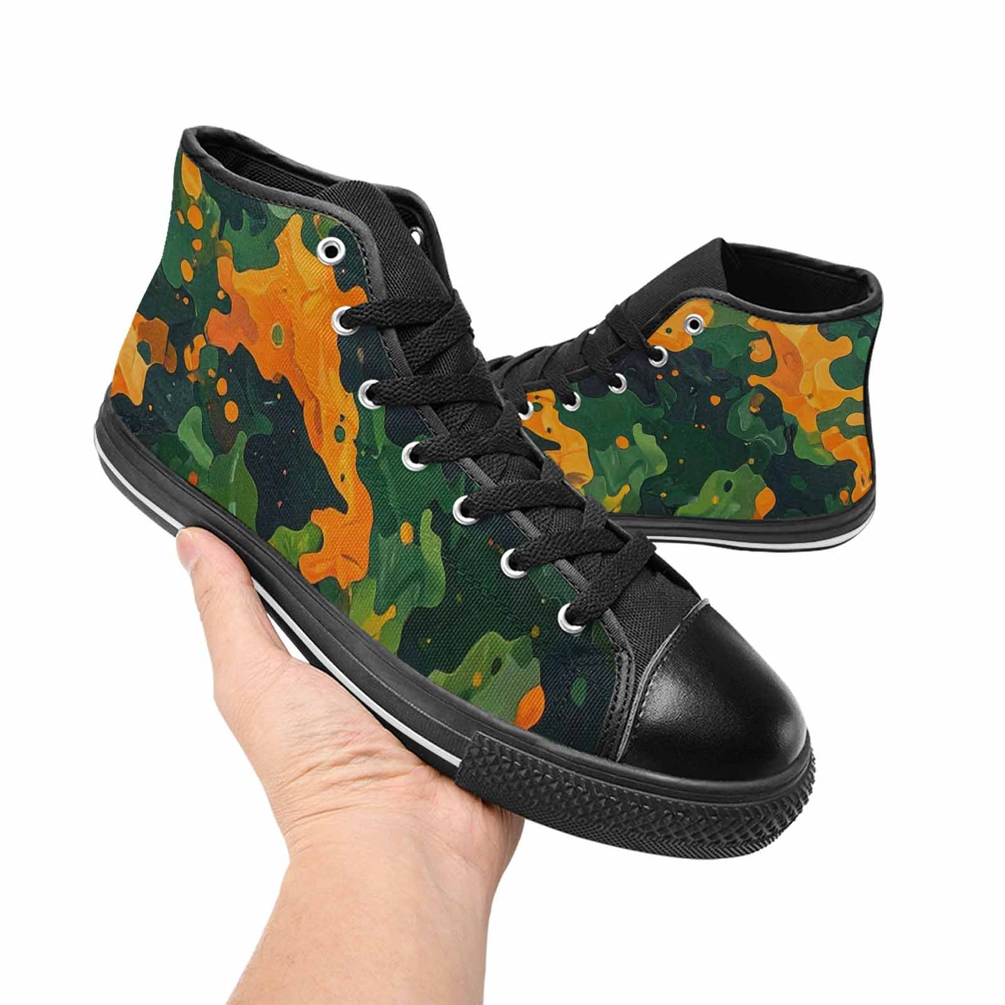 MEN'S Military Camouflage Blotch High Top Canvas Y2K Custom Sneakers