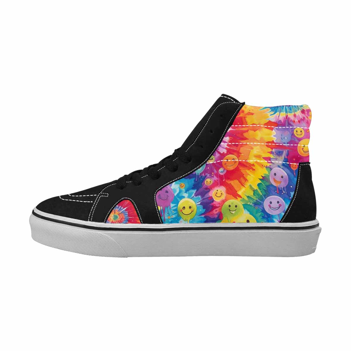 MEN'S Smiley Facessmiley Faces  High Top Canvas Dreamcore Custom Shoes
