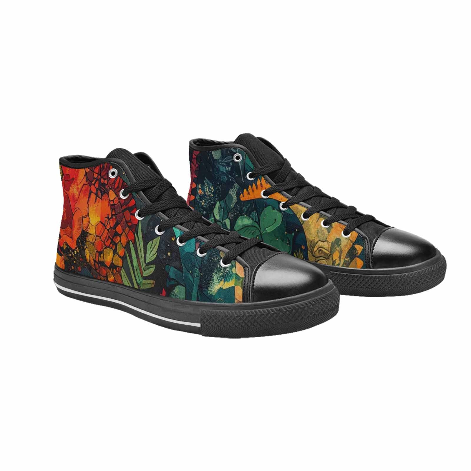 MEN'S Dinosaur Silhouette High Top Canvas Dreamcore Shoes
