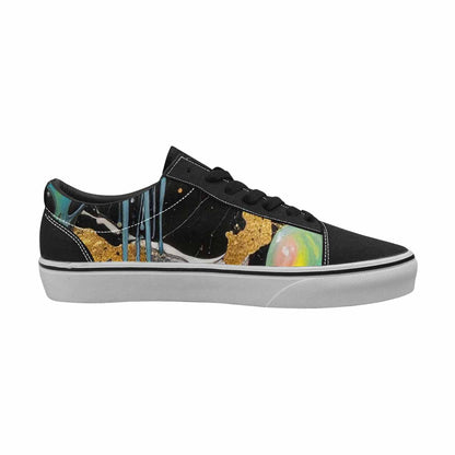 WOMEN'S Aliens  Marble Melting Lace-Up Canvas Grunge Shoes