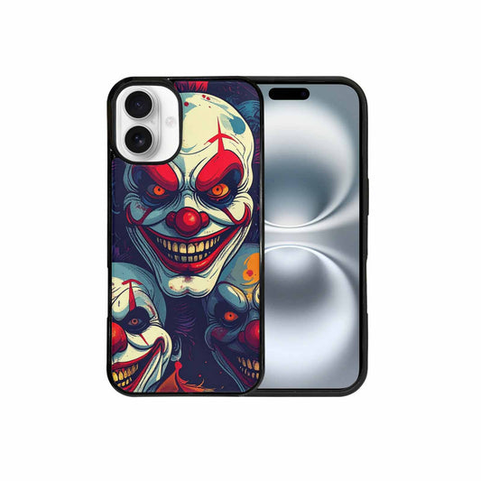 iPhone 16 Plus Case — Evil Clown Cartoon, Custom Phone Case