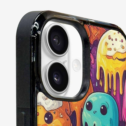 iPhone 16 Plus Case — Melting Ice Cream Monster Charac, Custom Printed Phone Case
