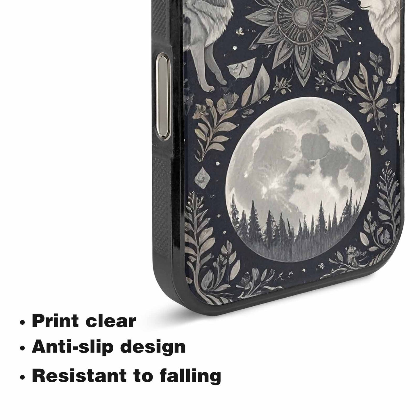 iPhone 16 Pro Max Case — Wolves Everywhere Collage Overlap Small Wolf, Custom Made Phone Cover