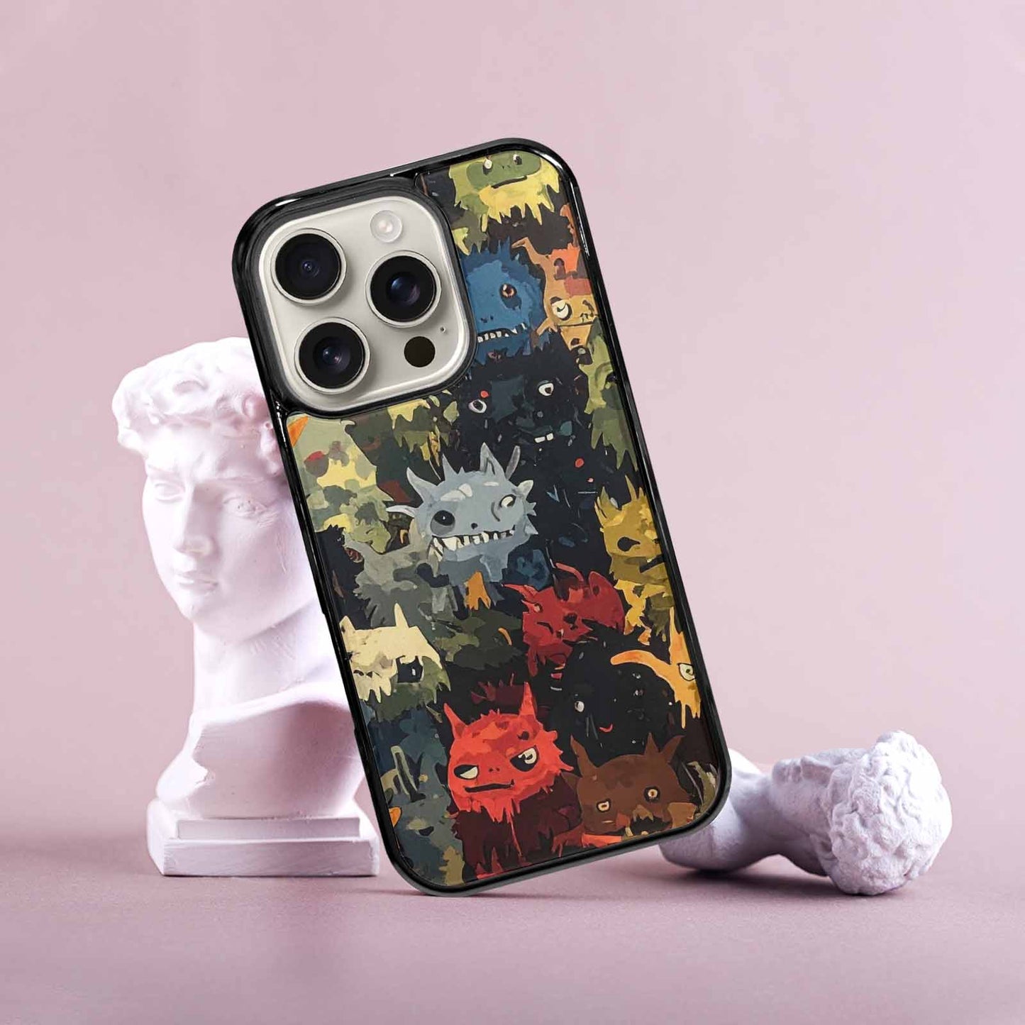 iPhone 16 Pro Case — Monsters Camomonsters Pattern Okl, Custom Art Phone Cover