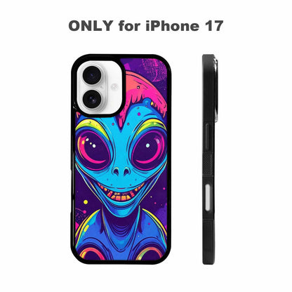 iPhone 17 Case — Alien Ufo Cartoon Art Alien Scifi, Custom Print Case Cover