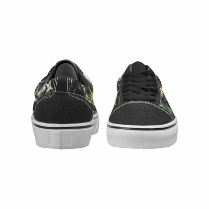 WOMEN'S Rainbow From Skull S Lace-Up Canvas Vibrant Chaos Custom Sneakers
