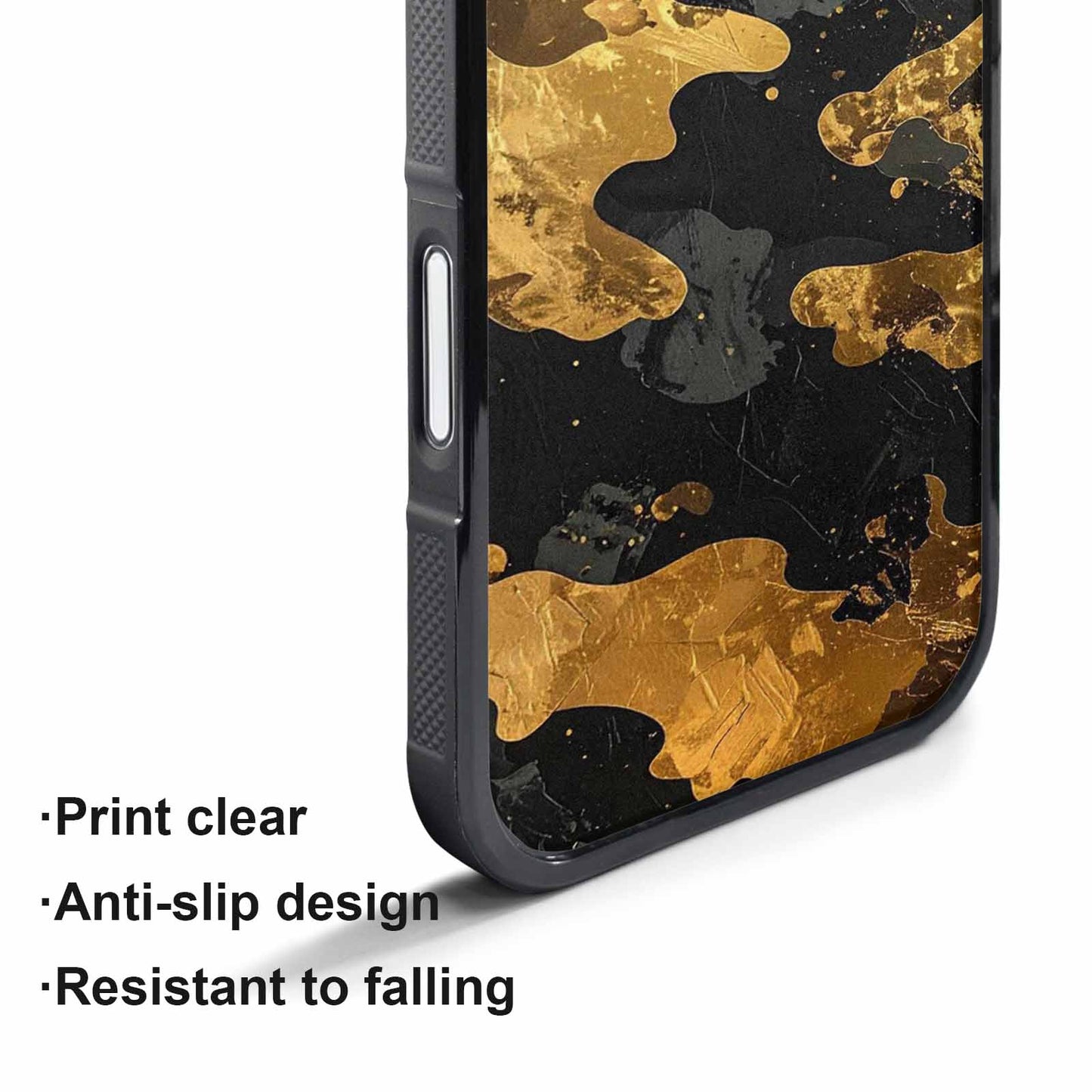 iPhone 17 Pro Max Case — Camo Pattern With Metallic Camo, Unique Phone Case Design