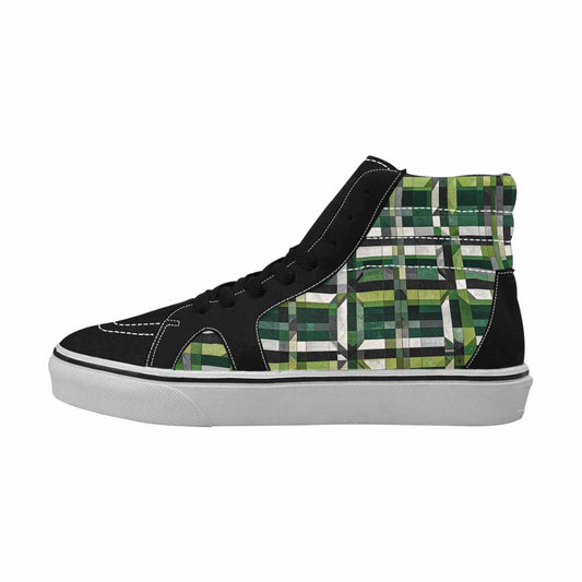 MEN'S Aromantic Flag Color High Top Canvas Vibrant Chaos Custom Sneakers