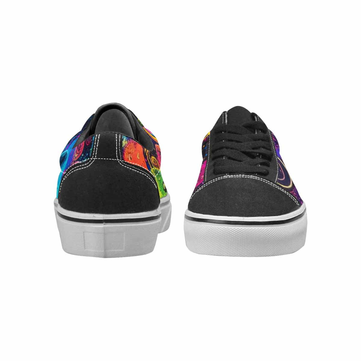 WOMEN'S Smiley Faces × Glow Lace-Up Canvas Cottagecore Sneakers