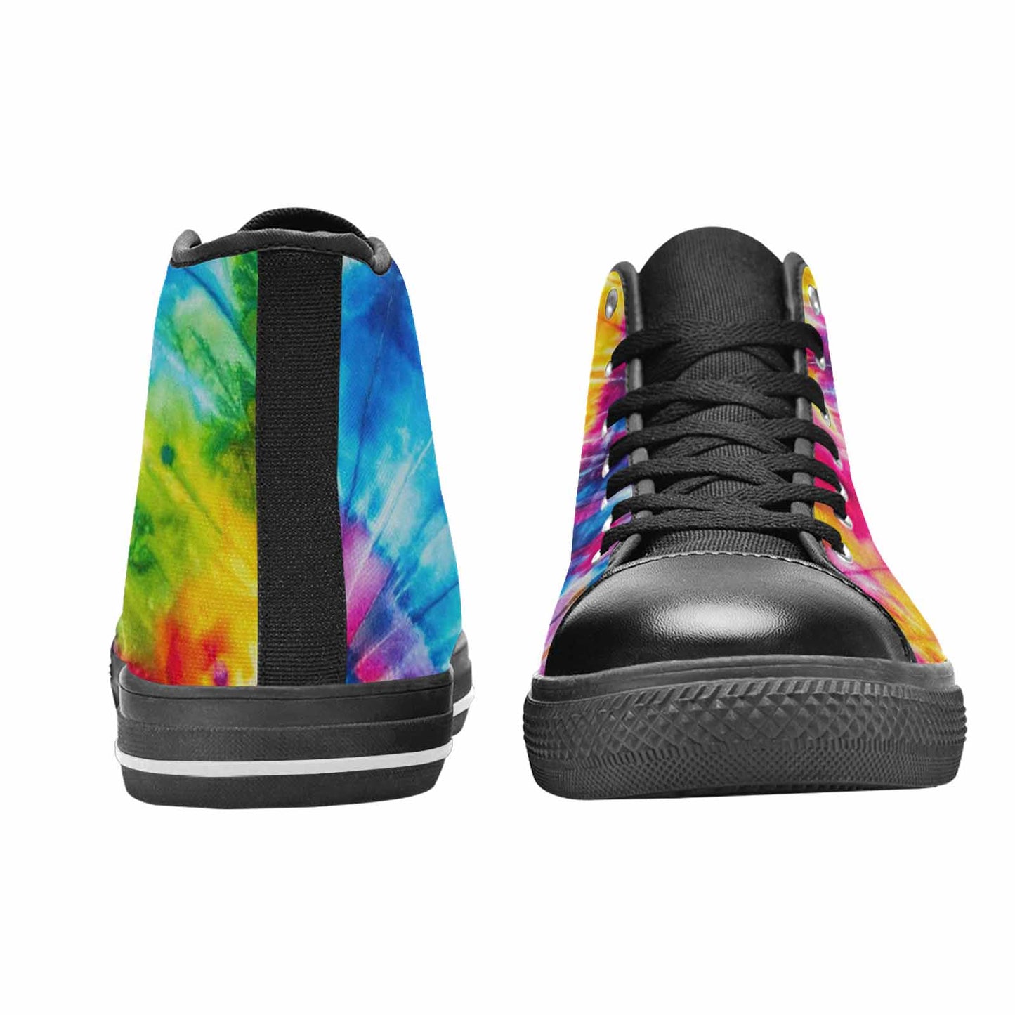 MEN'S Tie Dye Acid Wash Color High Top Canvas Cottagecore Custom Shoes