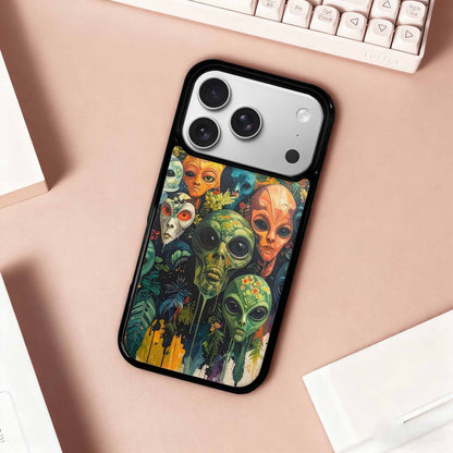 iPhone 17 Pro Case — Aliens Pattern Hundreds Of Sma Alien, Personalized Phone Case