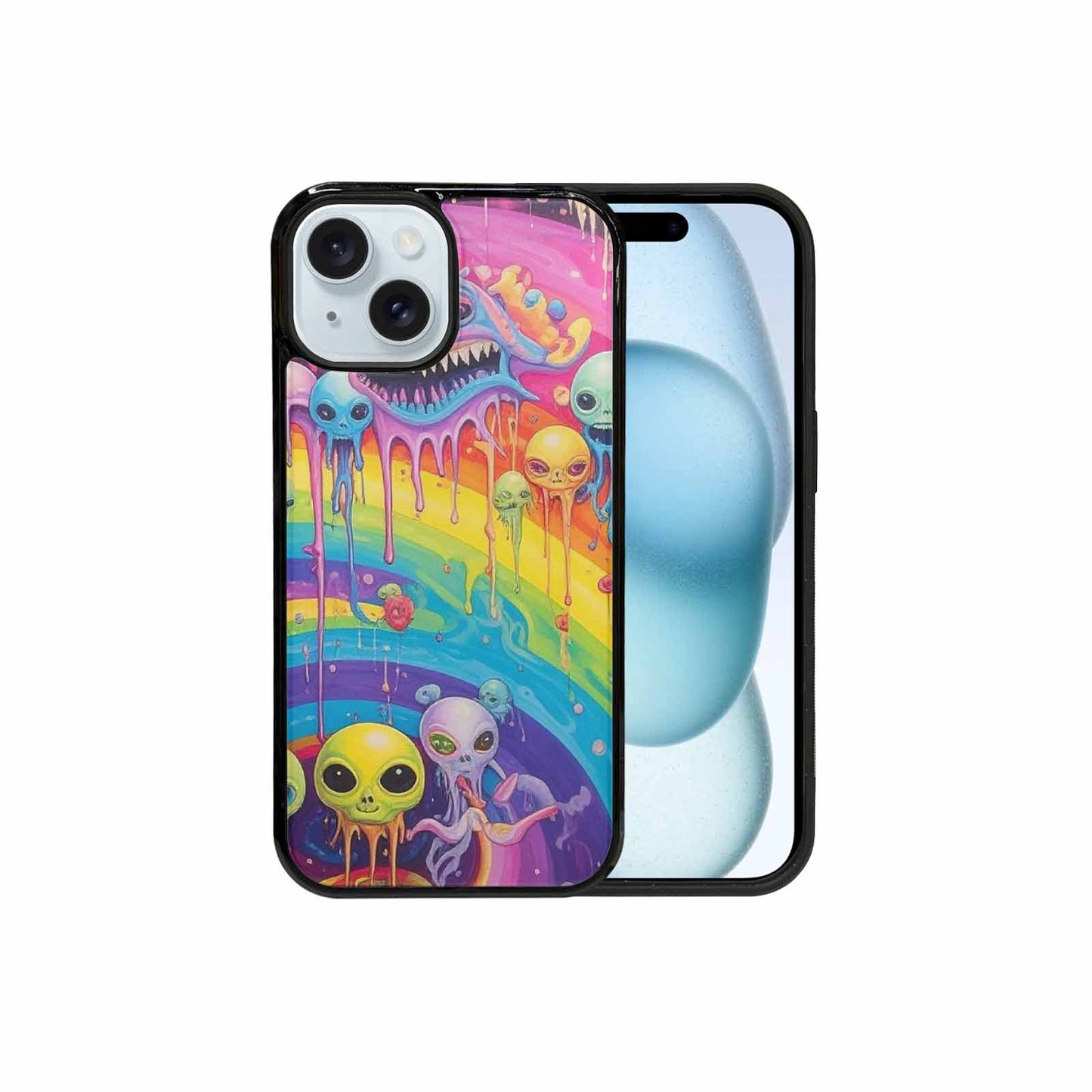 iPhone 15 Case — Aliens Tie Dyemelting Aliens P, Custom Phone Case