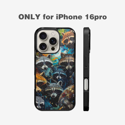iPhone 16 Pro Case — Raccoon Bandit Raccoon Bandit Pattern Hundreds, Personalized Phone Case