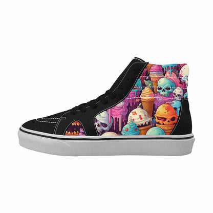 MEN'S Ice Cream Monsters  High Top Canvas Wallpaper Art Sneakers