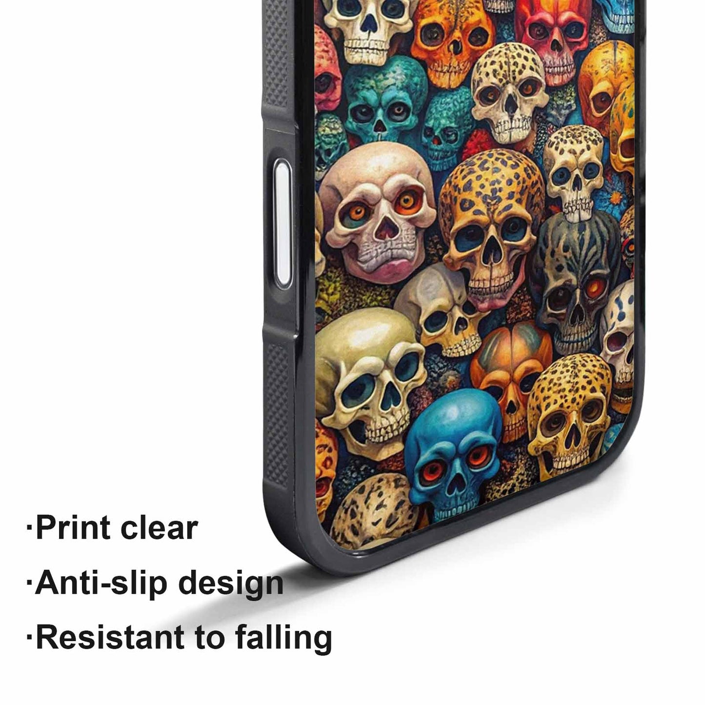 iPhone 17 Pro Case — Skulls Animal Print Skulls Pattern Gothic, Custom Print Case Cover